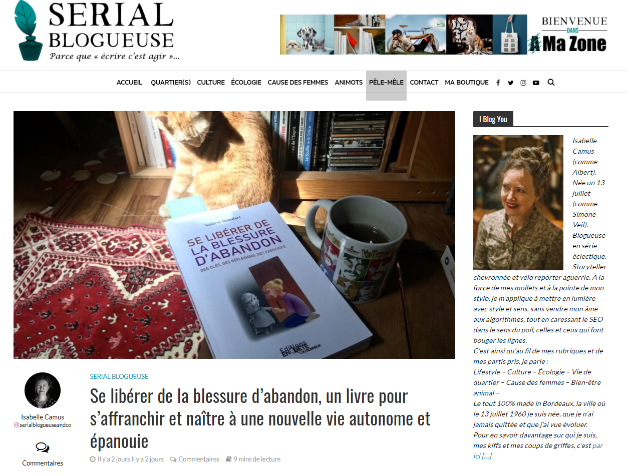 LE LIVRE "SE LIBÉRER DE LA BLESSURE D'ABANDON"